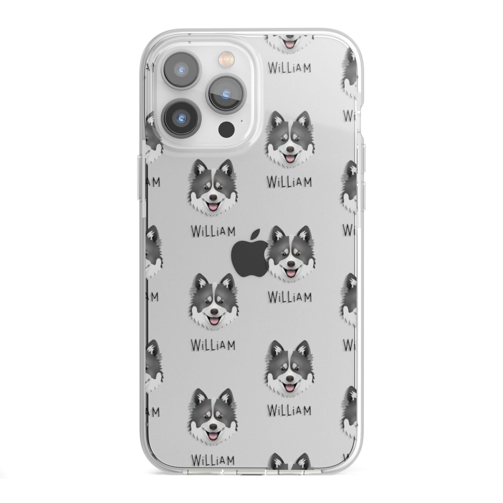 Canadian Eskimo Dog Icon with Name iPhone 13 Pro Max TPU Impact Case with White Edges