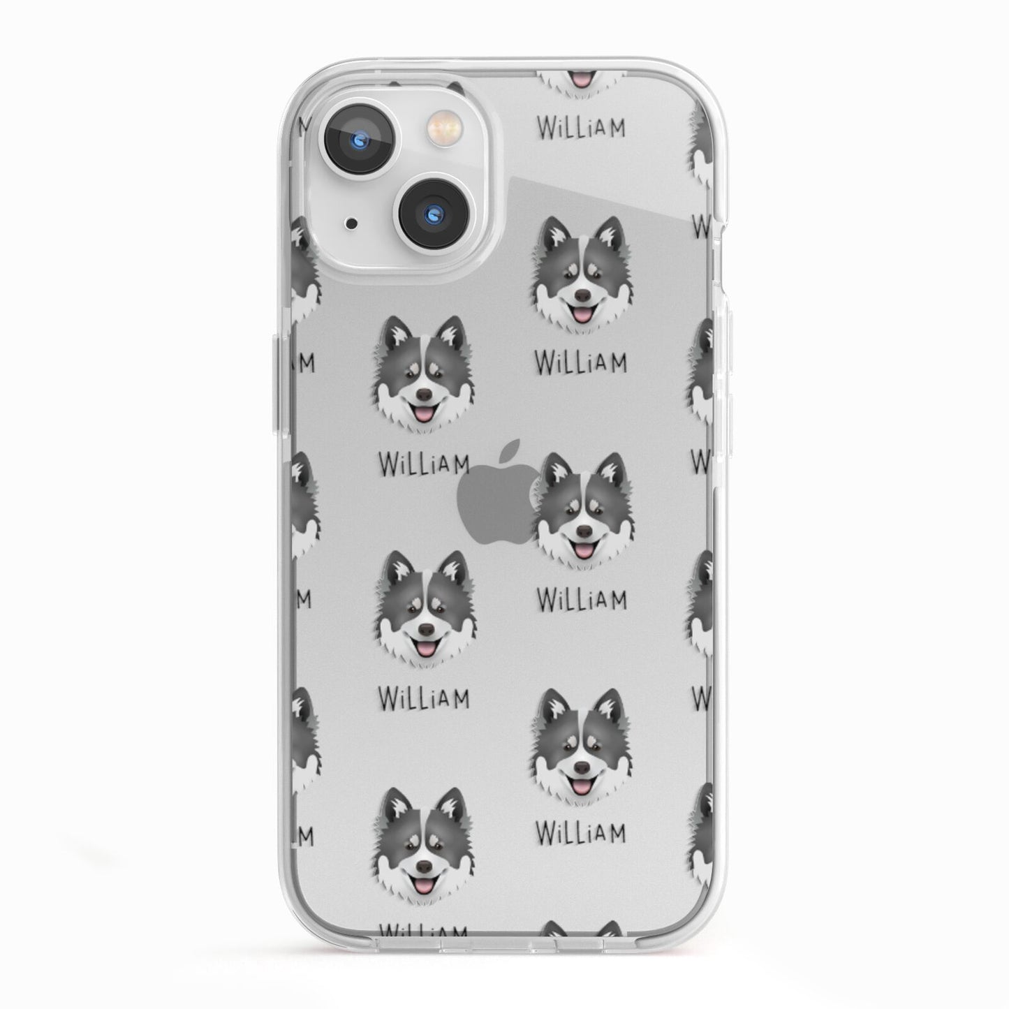 Canadian Eskimo Dog Icon with Name iPhone 13 TPU Impact Case with White Edges