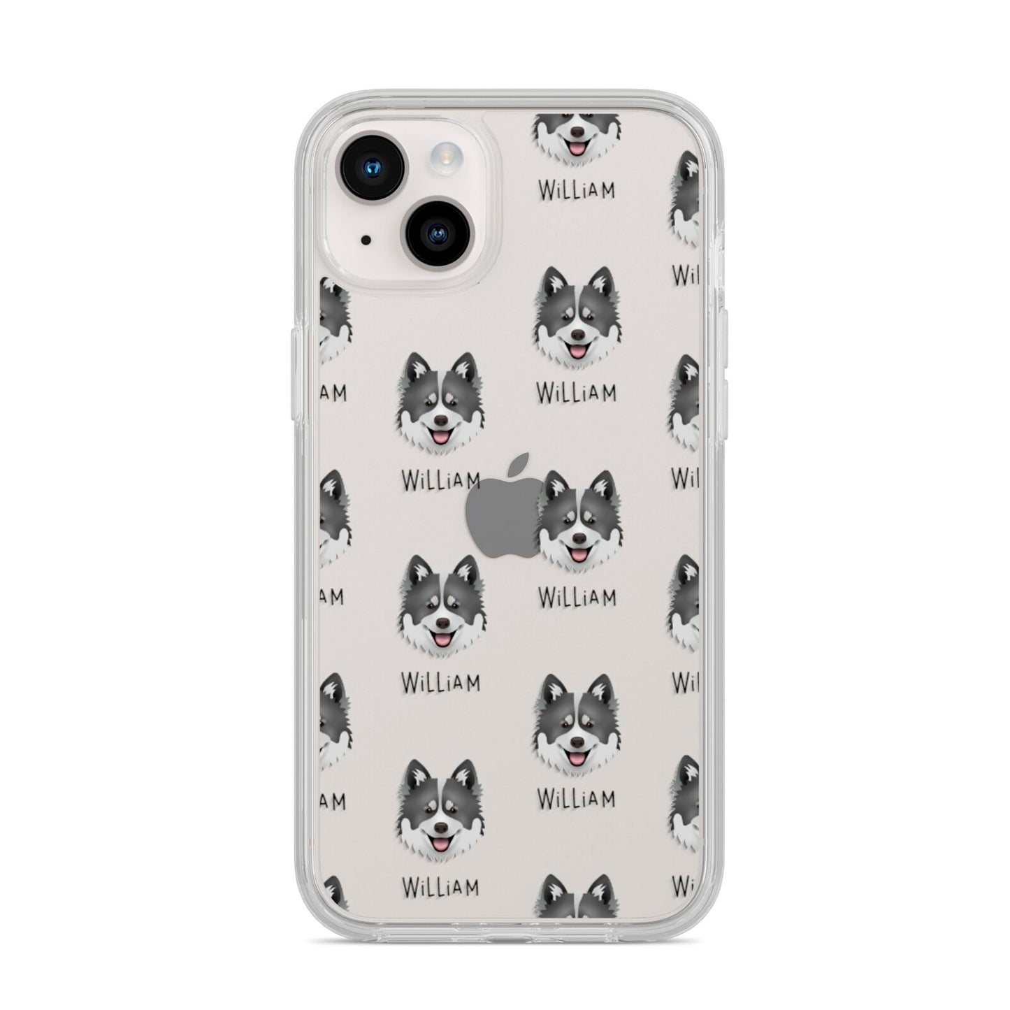 Canadian Eskimo Dog Icon with Name iPhone 14 Plus Clear Tough Case Starlight
