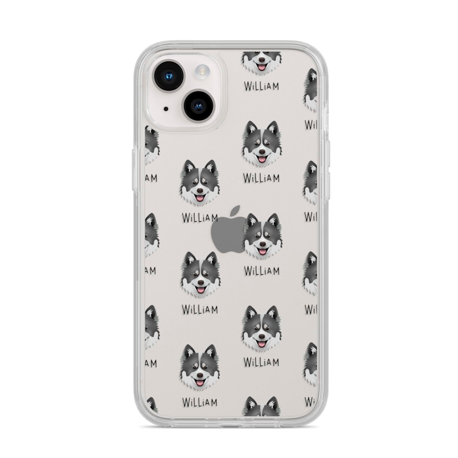 Canadian Eskimo Dog Icon with Name iPhone 14 Plus Clear Tough Case Starlight