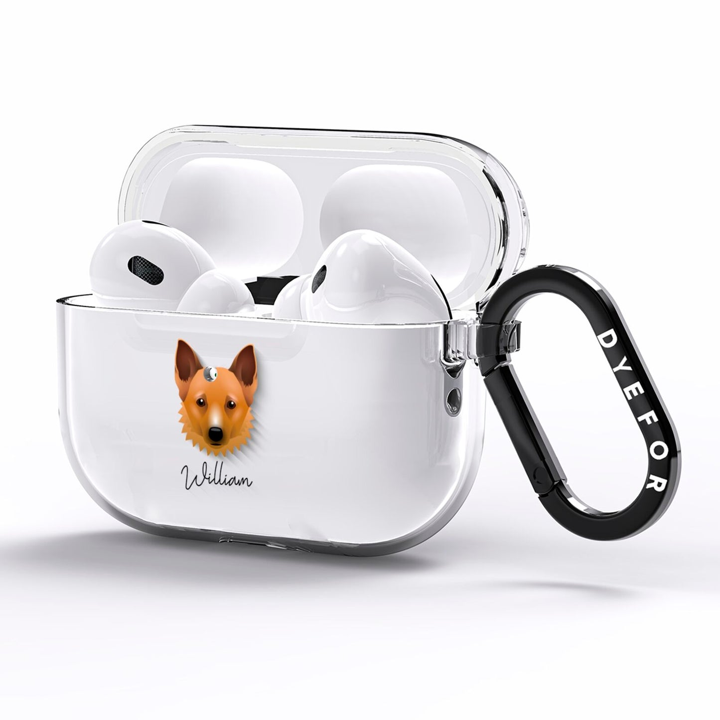 Canadian Eskimo Dog Personalised AirPods Pro Clear Case Side Image