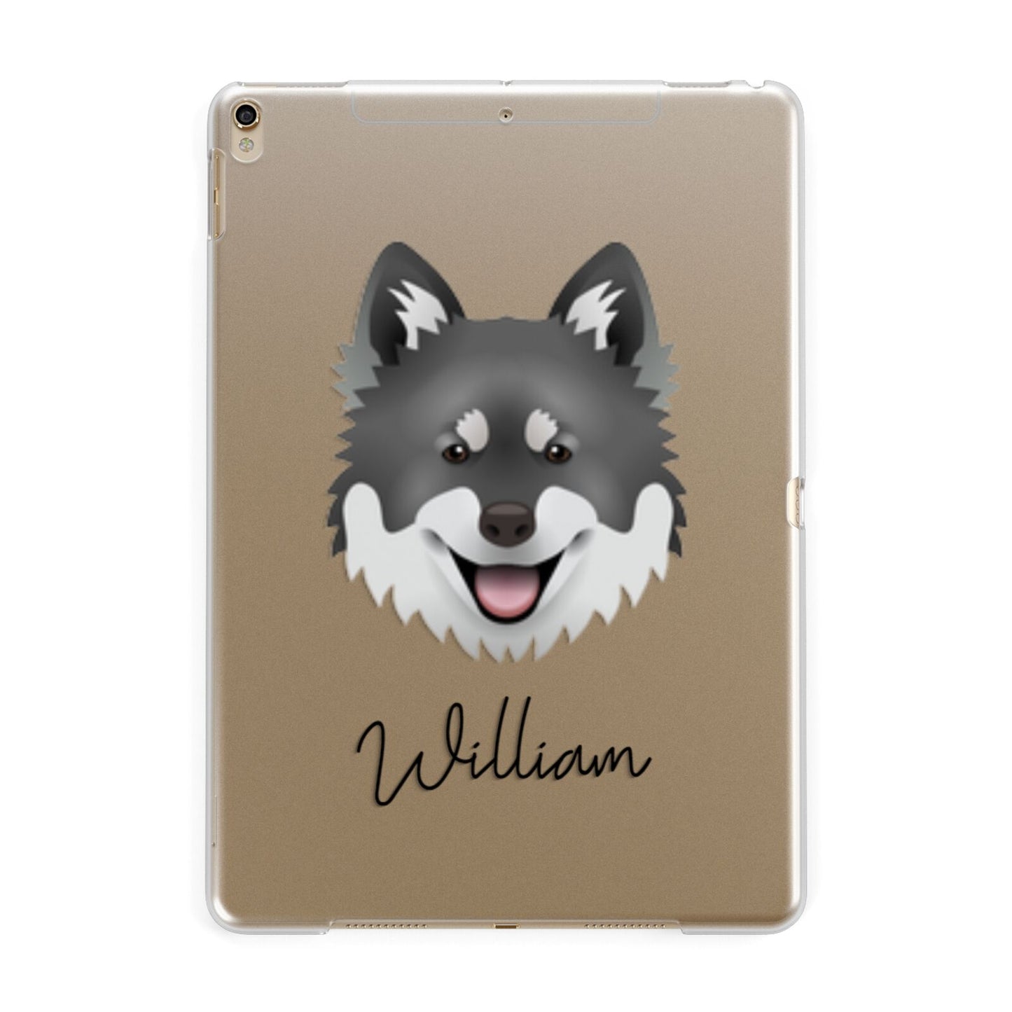 Canadian Eskimo Dog Personalised Apple iPad Gold Case