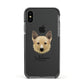 Canadian Eskimo Dog Personalised Apple iPhone Xs Impact Case Black Edge on Black Phone