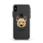 Canadian Eskimo Dog Personalised Apple iPhone Xs Impact Case White Edge on Black Phone