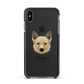 Canadian Eskimo Dog Personalised Apple iPhone Xs Max Impact Case Black Edge on Black Phone