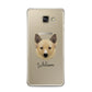 Canadian Eskimo Dog Personalised Samsung Galaxy A3 2016 Case on gold phone