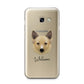 Canadian Eskimo Dog Personalised Samsung Galaxy A3 2017 Case on gold phone