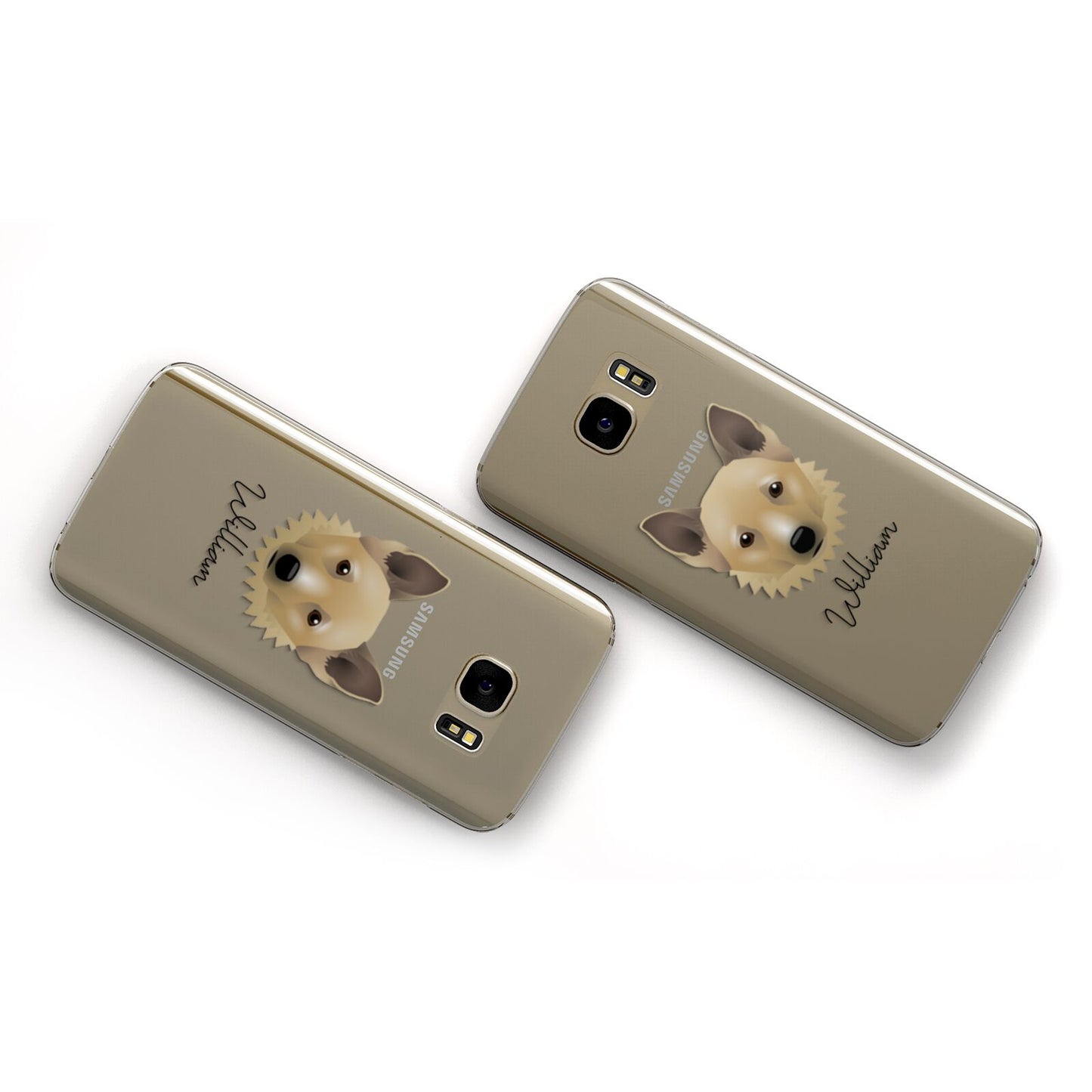 Canadian Eskimo Dog Personalised Samsung Galaxy Case Flat Overview