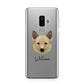 Canadian Eskimo Dog Personalised Samsung Galaxy S9 Plus Case on Silver phone