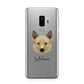 Canadian Eskimo Dog Personalised Samsung Galaxy S9 Plus Case on Silver phone