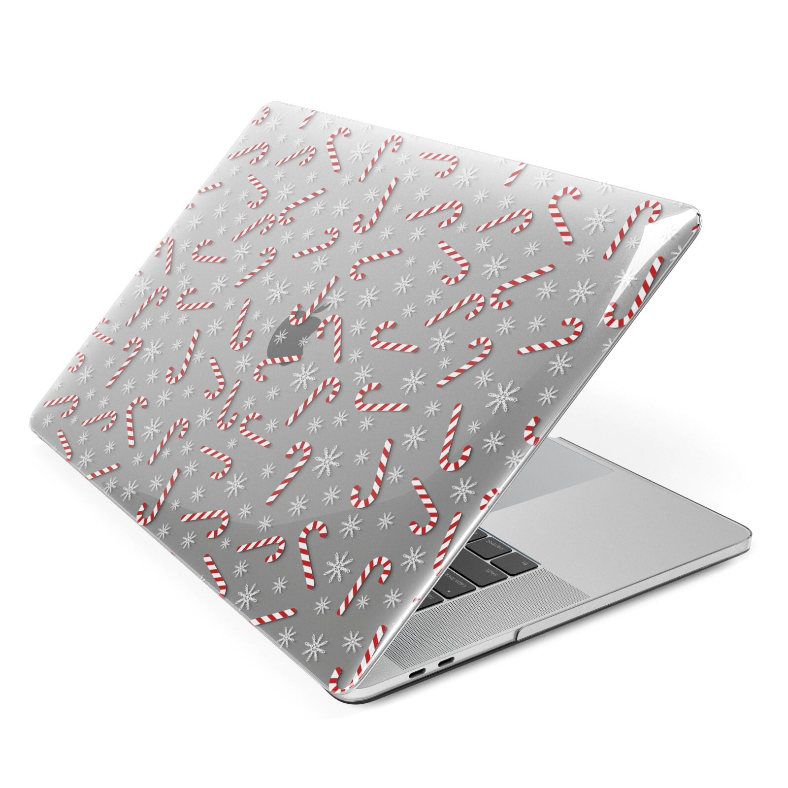 Candy Cane Apple MacBook Case Side View