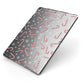 Candy Cane Apple iPad Case on Grey iPad Side View