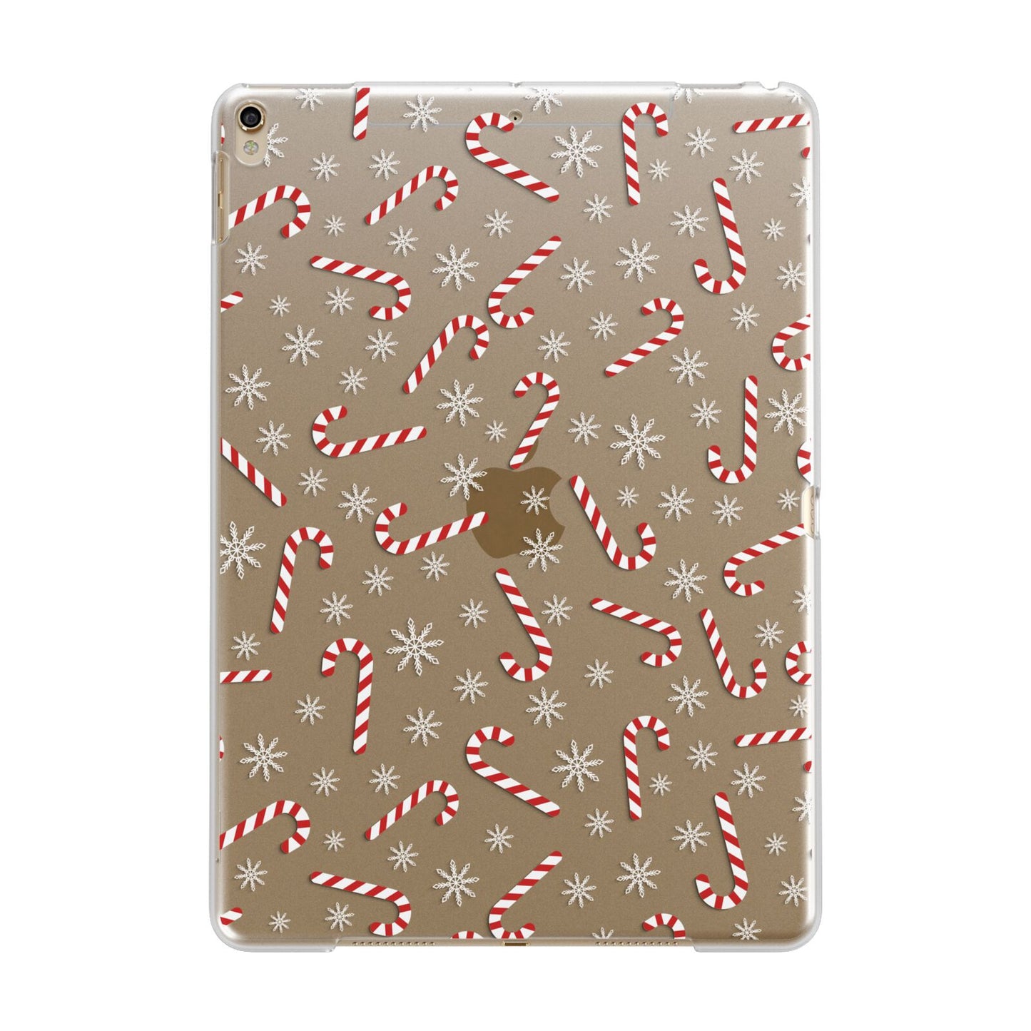 Candy Cane Apple iPad Gold Case