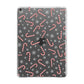 Candy Cane Apple iPad Grey Case