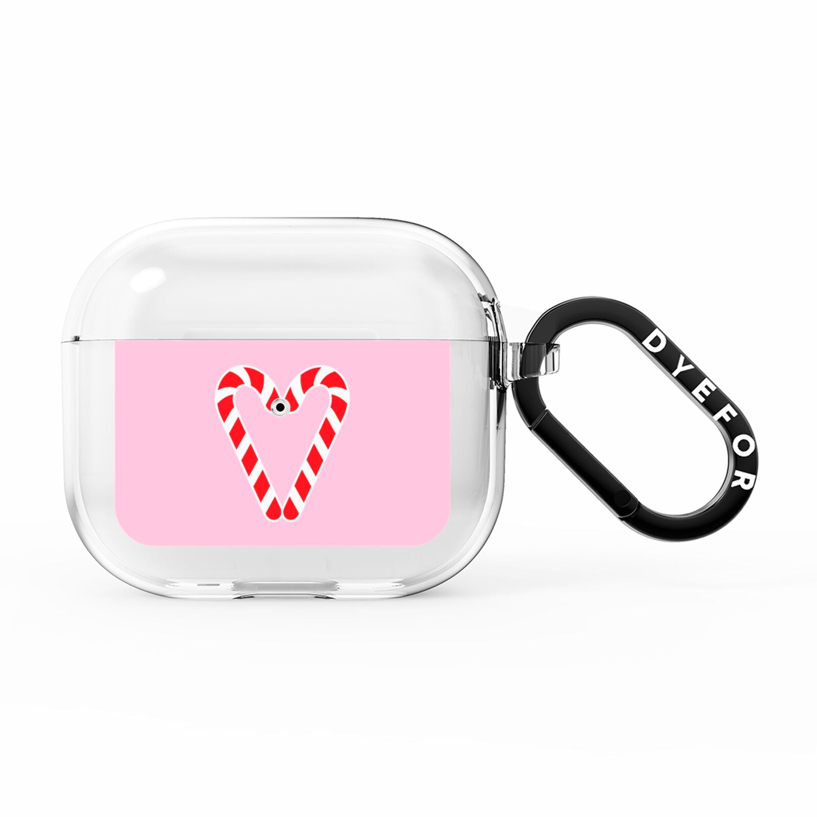 Candy Cane Heart AirPods Clear Case 3rd Gen