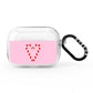 Candy Cane Heart AirPods Pro Clear Case
