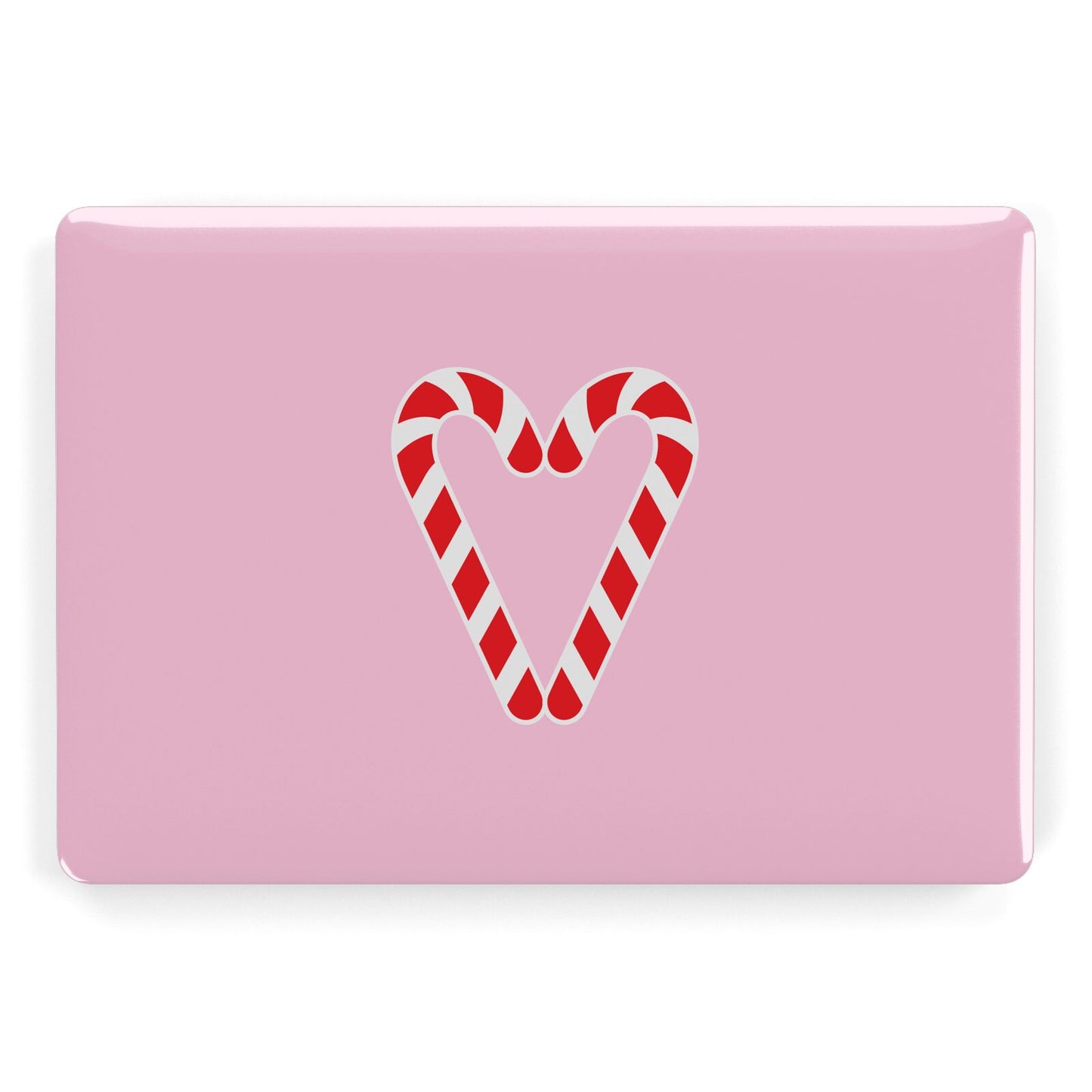 Candy Cane Heart Apple MacBook Case