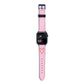Candy Cane Heart Apple Watch Strap Size 38mm with Blue Hardware