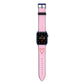 Candy Cane Heart Apple Watch Strap with Blue Hardware