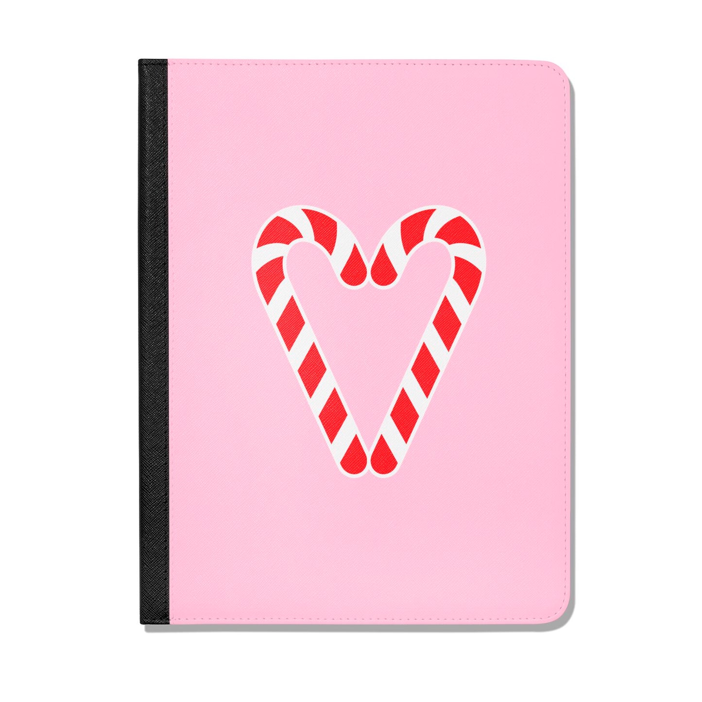 Candy Cane Heart Apple iPad Leather Folio Case