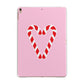 Candy Cane Heart Apple iPad Rose Gold Case