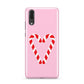 Candy Cane Heart Huawei P20 Phone Case