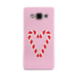 Candy Cane Heart Samsung Galaxy A3 Case