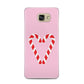 Candy Cane Heart Samsung Galaxy A5 2016 Case on gold phone