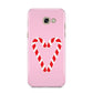 Candy Cane Heart Samsung Galaxy A5 2017 Case on gold phone