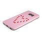 Candy Cane Heart Samsung Galaxy Case Bottom Cutout