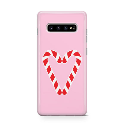 Candy Cane Heart Samsung Galaxy S10 Case