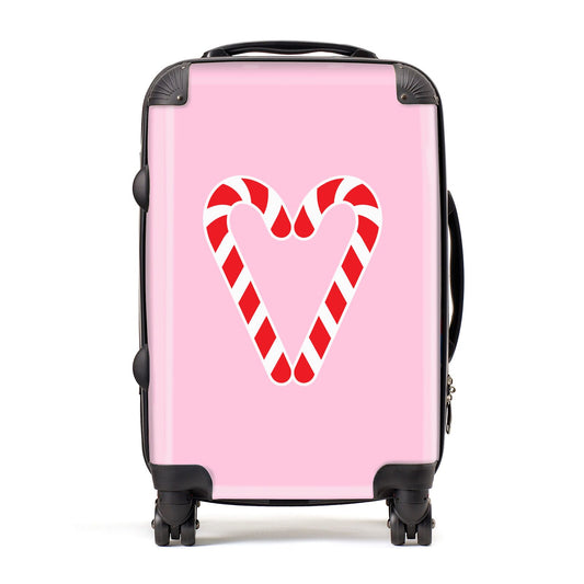 Candy Cane Heart Suitcase