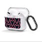 Candy Cane Pattern AirPods Clear Case 3rd Gen Side Image