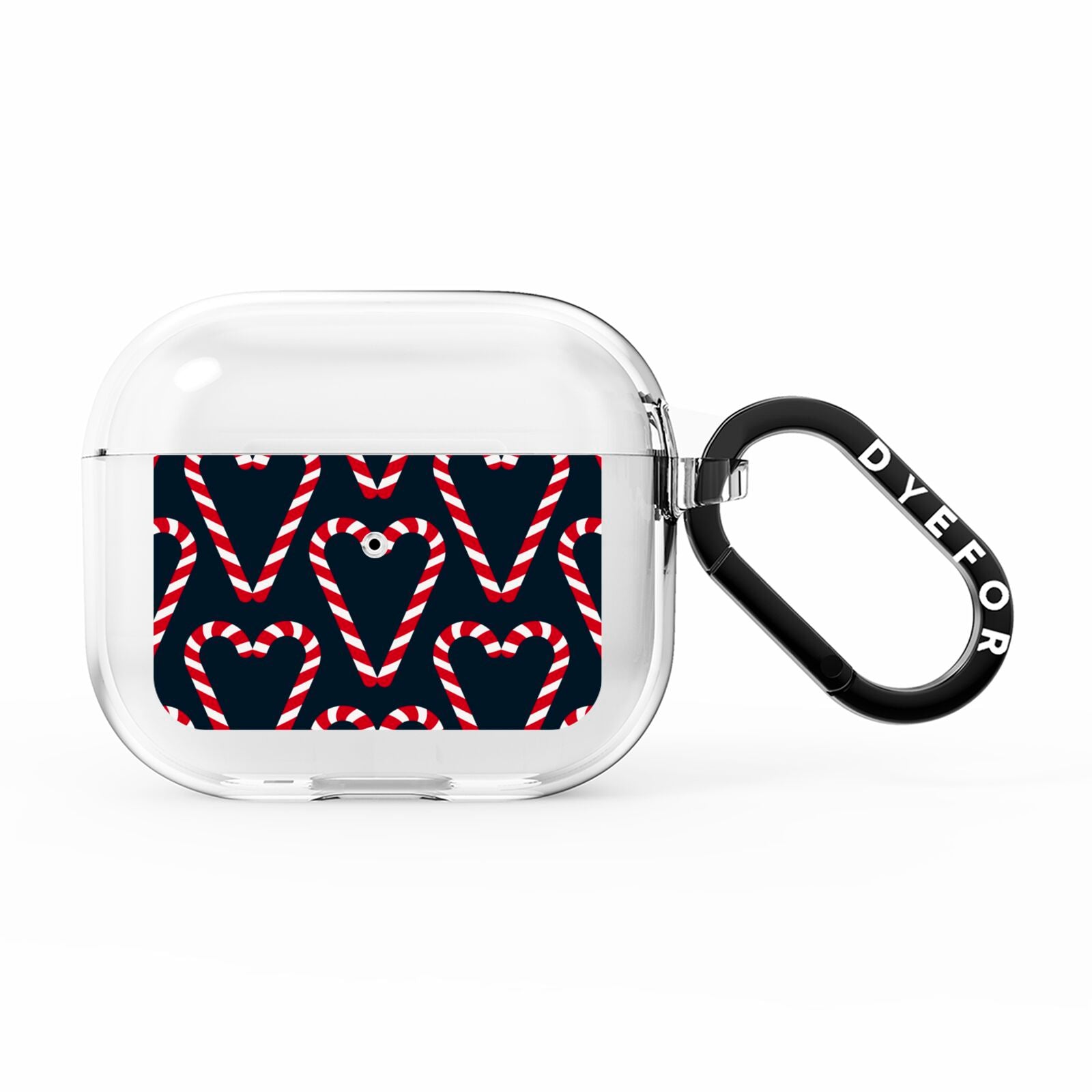 Candy Cane Pattern AirPods Clear Case 3rd Gen
