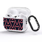 Candy Cane Pattern AirPods Pro Glitter Case Side Image