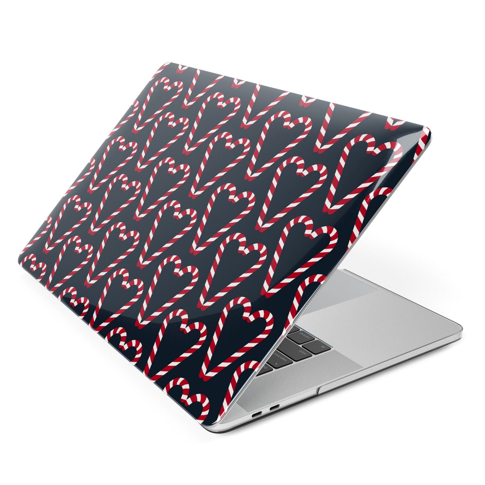Candy Cane Pattern Apple MacBook Case Side View
