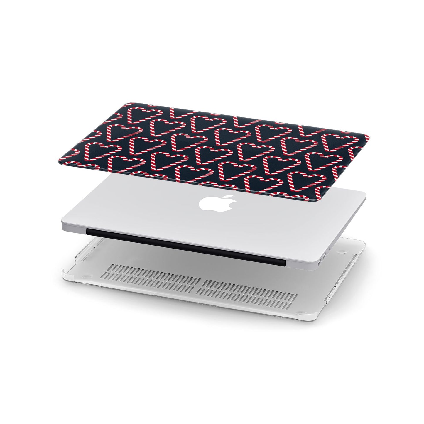 Candy Cane Pattern Apple MacBook Case in Detail