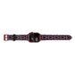 Candy Cane Pattern Apple Watch Strap Size 38mm Landscape Image Red Hardware