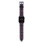 Candy Cane Pattern Apple Watch Strap with Blue Hardware