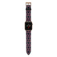 Candy Cane Pattern Apple Watch Strap with Gold Hardware