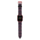 Candy Cane Pattern Apple Watch Strap with Red Hardware