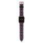 Candy Cane Pattern Apple Watch Strap with Rose Gold Hardware