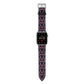 Candy Cane Pattern Apple Watch Strap with Silver Hardware