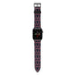 Candy Cane Pattern Apple Watch Strap with Space Grey Hardware