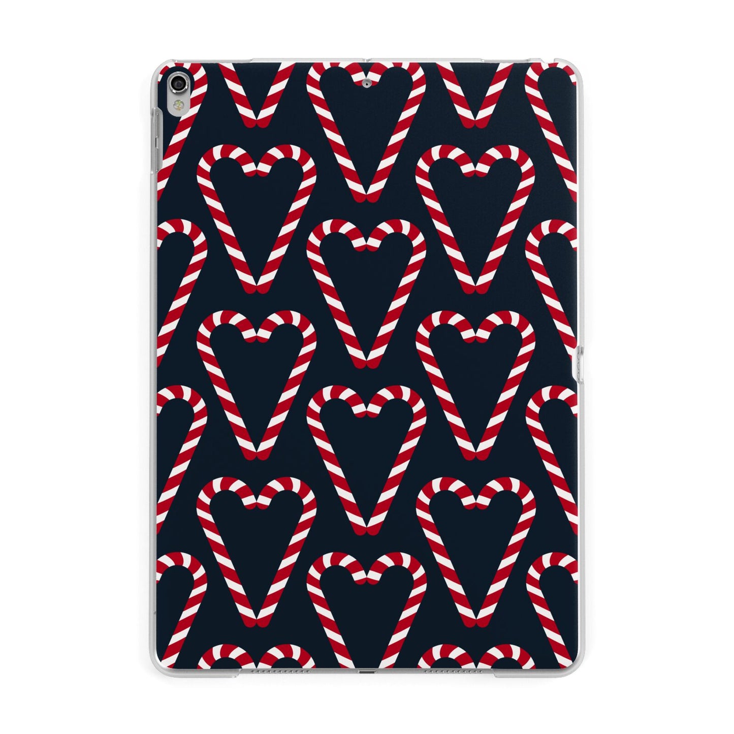 Candy Cane Pattern Apple iPad Silver Case