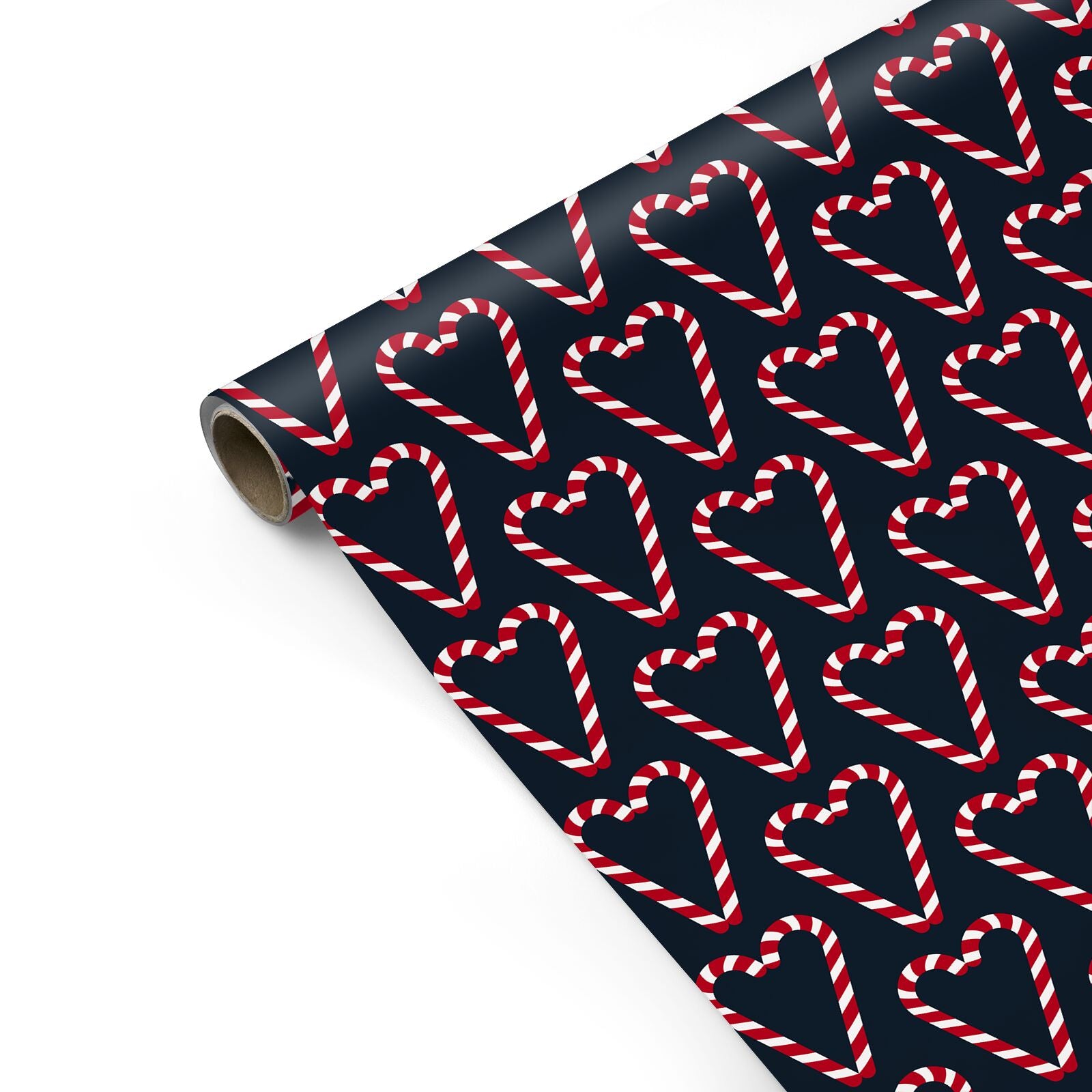 Candy Cane Pattern Personalised Gift Wrap