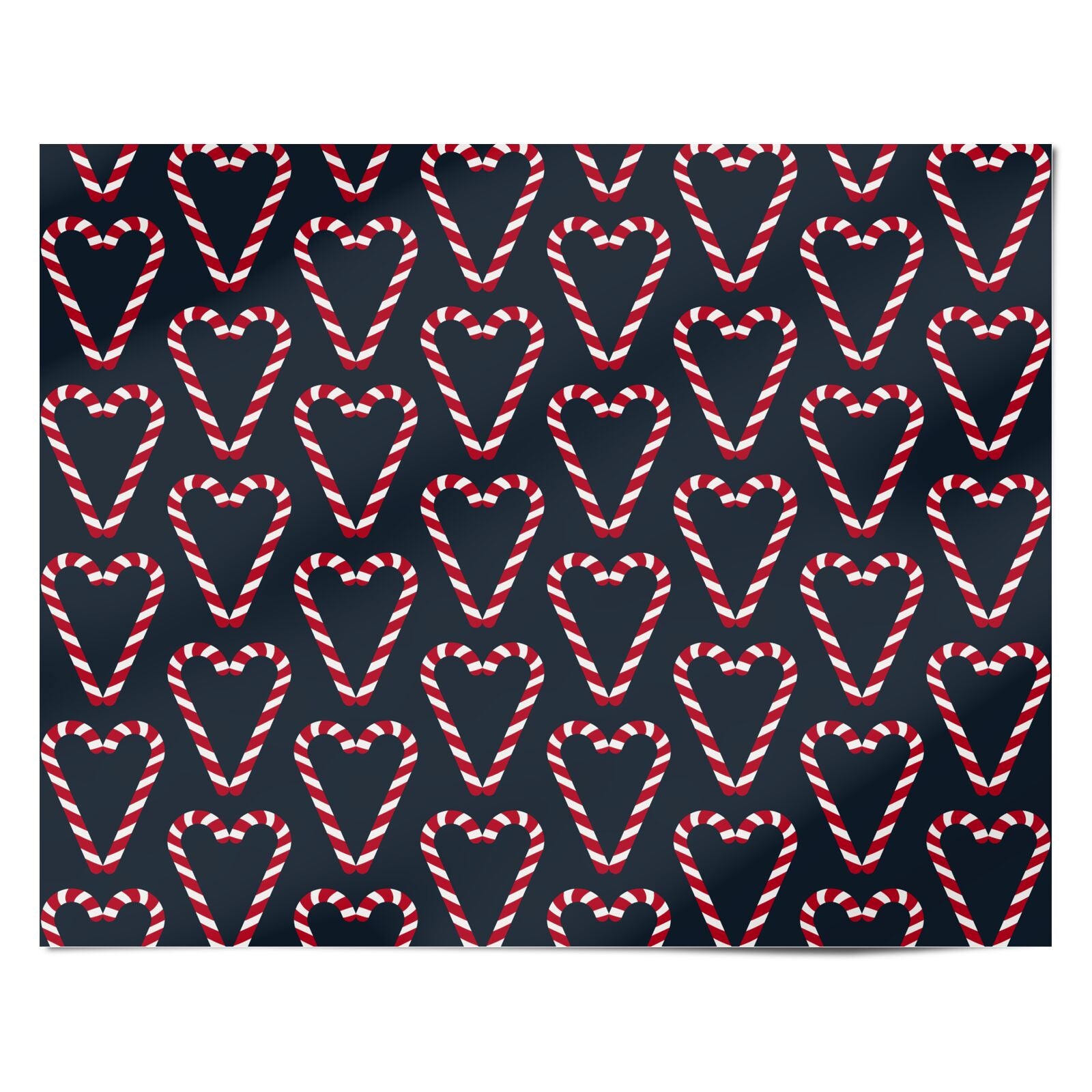Candy Cane Pattern Personalised Wrapping Paper Alternative