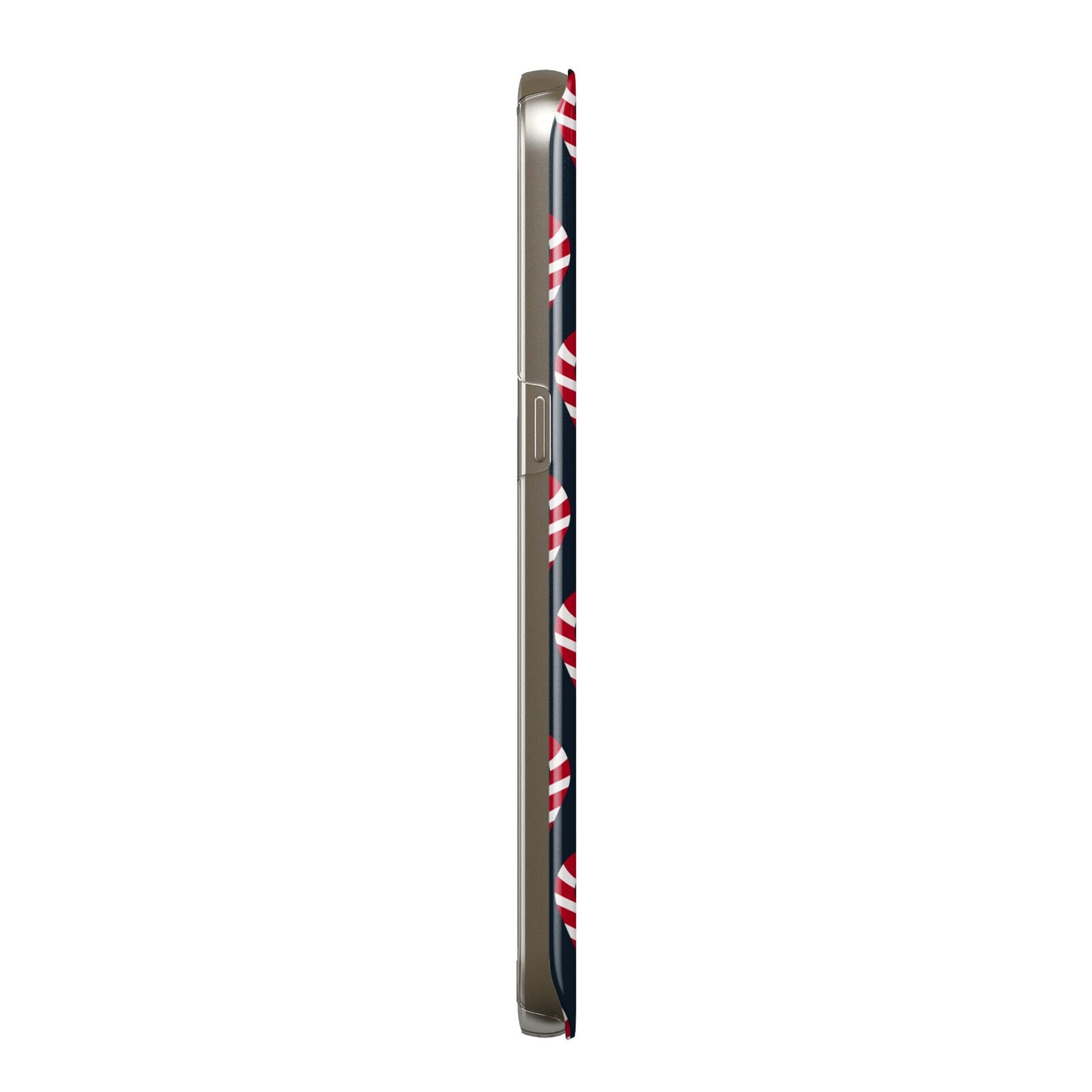 Candy Cane Pattern Protective Samsung Galaxy Case Side Angle