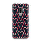 Candy Cane Pattern Samsung Galaxy S9 Plus Case on Silver phone