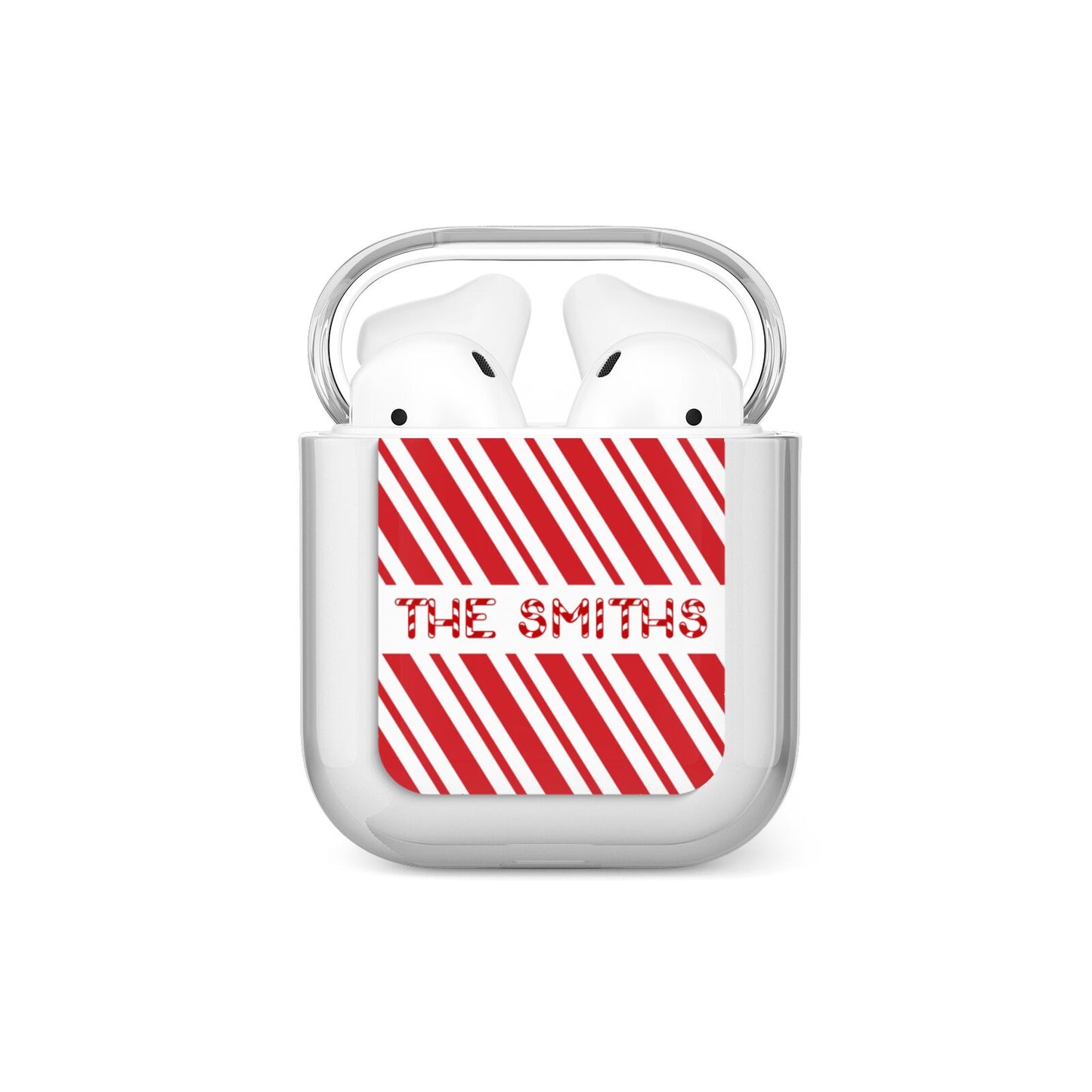 Candy Cane Personalised AirPods Case
